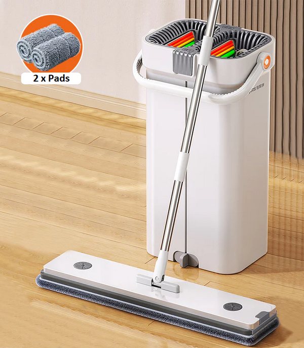 Smartmop™ Ultra 4-in-1 360° Multi-purpose Mop Bucket with wringer Set + 2 Pads
