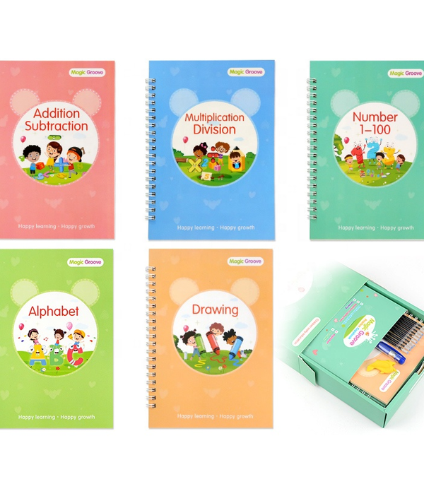 EasyLearn Kids Magic Self-Erasing Handwriting Copybook - 5 Books Set