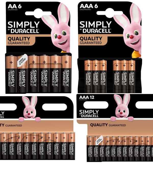 Duracell Simply AA, AAA Batteries Long Expiry