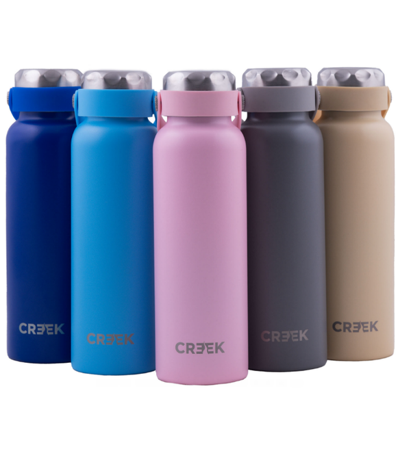 Creek Leak proof Double Insulated Stainless Steel Water Bottle Flask with Carry loop 600ml
