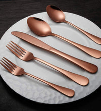 Stainless Steel RoseGold Premium Flatware Cutlery Set | 24pc